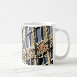 Caneca De Café Arquitetura medieval da Grand place em Bruxelas