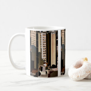 Caneca De Café Arquitetura Vintage, Arranha-céus por Sheeler, 192