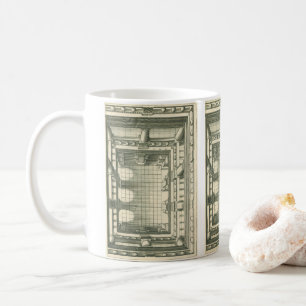 Caneca De Café Arquitetura Vintage, Perspectiva do Pátio do Atriu