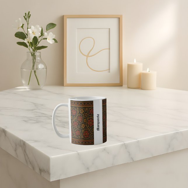 Caneca De Café Arquivo Design de Nome do Estilo Medieval Personal (Criador carregado)
