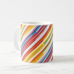 Caneca De Café Arrancamento da Stripe do Arco-Íris