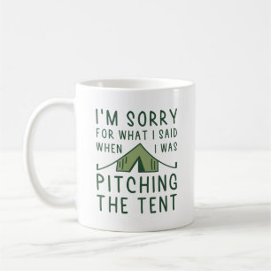 Caneca De Café Arranhando A Tente
