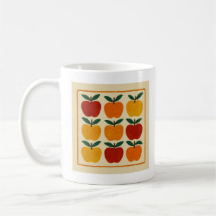 Caneca De Café Arranjo de Maçãs Alegre