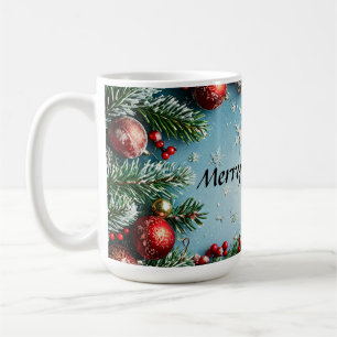 Caneca De Café Arranjo Festivo de Natal