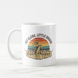 Caneca De Café Arredondamento de Gado de Cowboy Ocidental