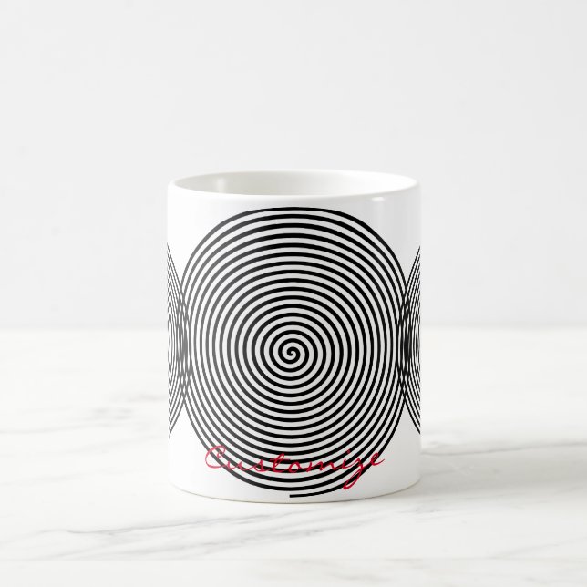 Caneca De Café Arredondar Hypnosis Espiral Thunder_Cove (Centro)