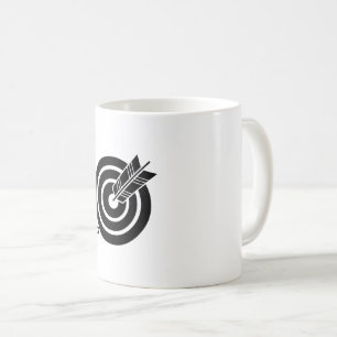 Caneca De Café Arrow hit a round target Mugs & Cups