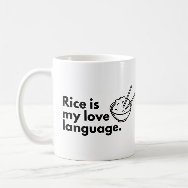 Caneca De Café Arroz é minha língua de amor (Esquerda)
