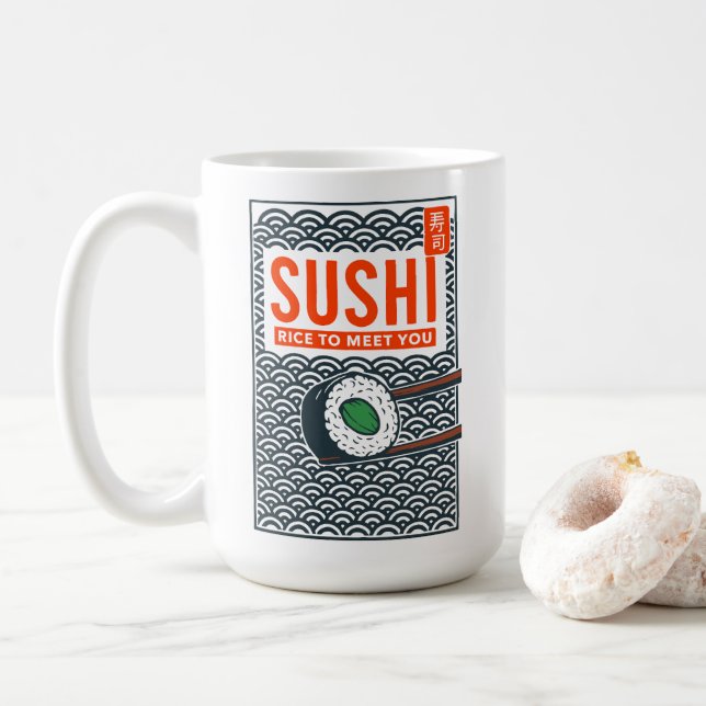 Caneca De Café Arroz para Conhecer Você (Com Donut)