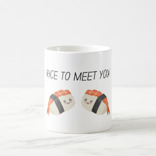 Caneca De Café Arroz Para Te Conhecer Kawaii Sushi