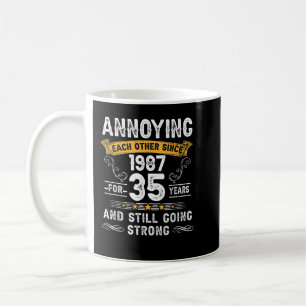 Caneca De Café Arruinando-Se Desde 1987 35 Anos Casando Um