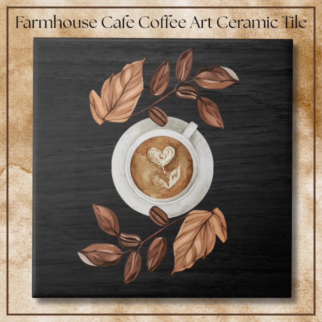Caneca de Café Art Café Casa de Campo Elegante (Elegant Farmhouse Coffee Mug Art Café Tile)
