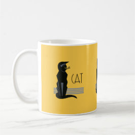Caneca De Café Art Deco Cat Mug