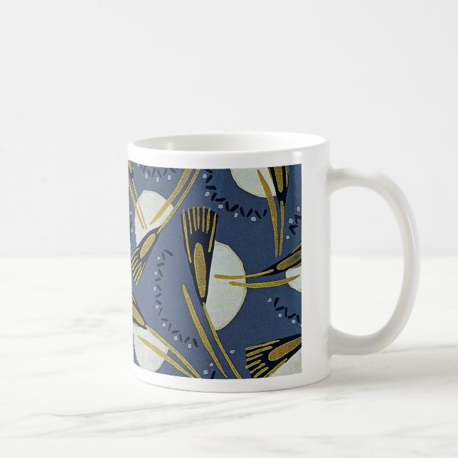 Caneca De Café Art Deco Design n.o 7 floral (Direita)