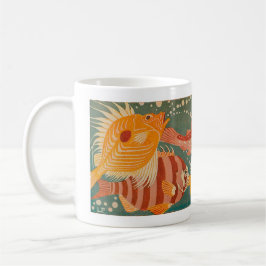 Caneca De Café Art Deco Fish design Mug