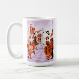 Caneca De Café Art Deco Halloween Illustration – Vintage 1920s