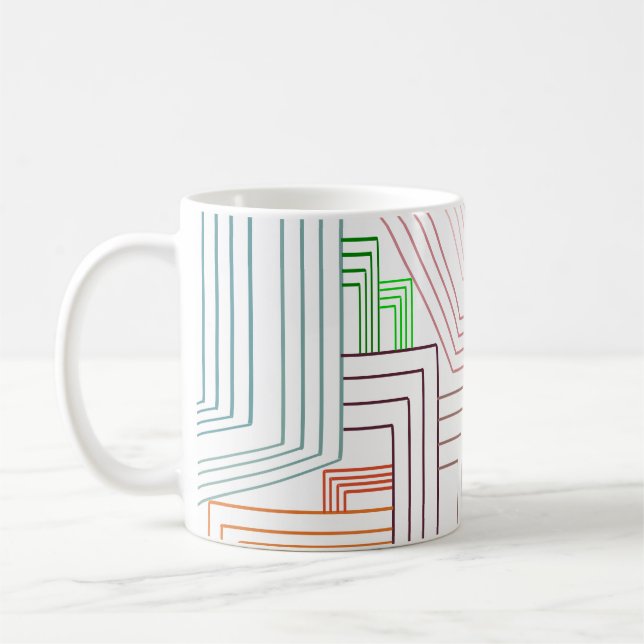 Caneca De Café Art Deco Lines (Esquerda)