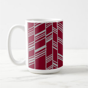 Caneca De Café Art Deco Lines - Maroon