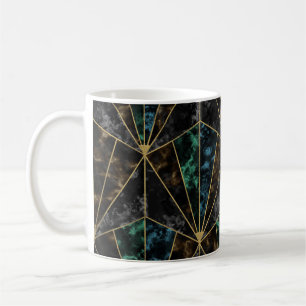 Caneca De Café Art Deco Marble: Malachite Luxury