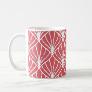Caneca De Café Art Deco, padrão geométrico sem costura.