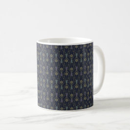 Caneca De Café Art Deco pattern with geometric shapes in gold