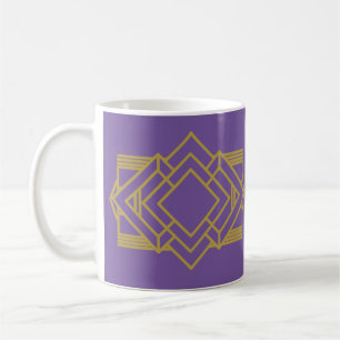 Caneca De Café Art Deco Quilt Inspirado 