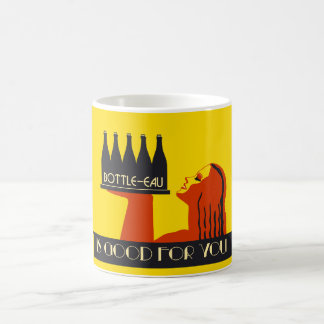Caneca De Café art deco retro do estilo Garrafa-eau