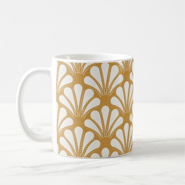 Caneca De Café Art Deco — Shell Geométrico (Esquerda)