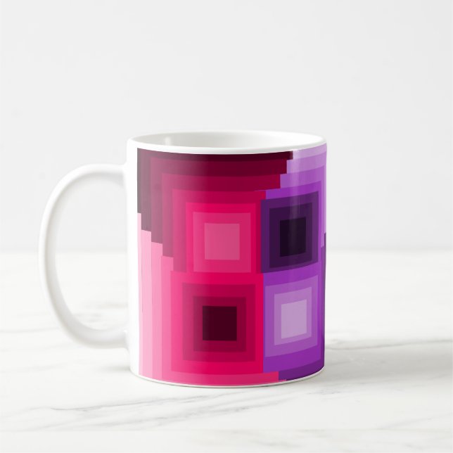 Caneca De Café Art Deco Squares (Esquerda)