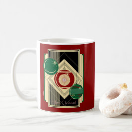 Caneca De Café Art Deco Vintage Ornaments Christmas 