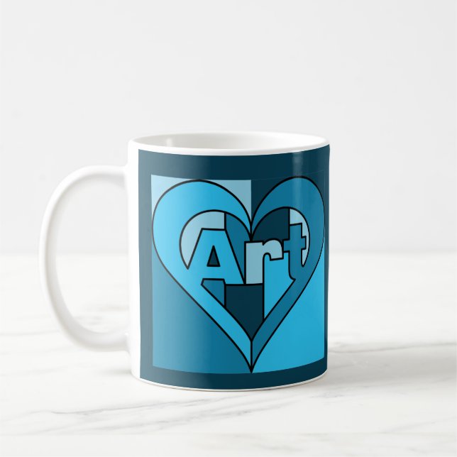 Caneca De Café Art Heart Mug (Esquerda)
