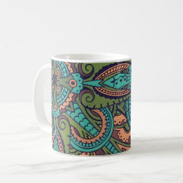 Caneca De Café Art nouveau abstrato padrão criador