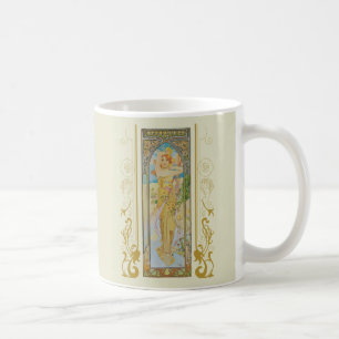 Caneca De Café Art Nouveau Alphonse Mucha - O Brilho do Dia