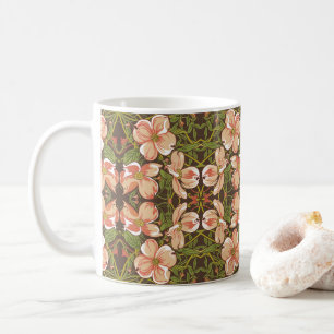 Caneca De Café Art Nouveau Blush Dogwood Floral
