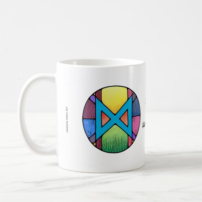 Caneca De Café Art Nouveau Dagaz Rune Mug - AWAKENING! (Esquerda)