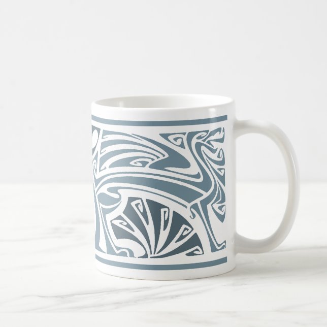 Caneca De Café Art Nouveau Dragões Café Mug (Direita)