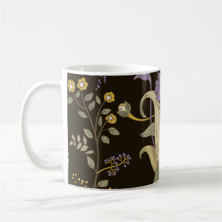 Caneca De Café Art Nouveau Floral: Padrão Vintage
