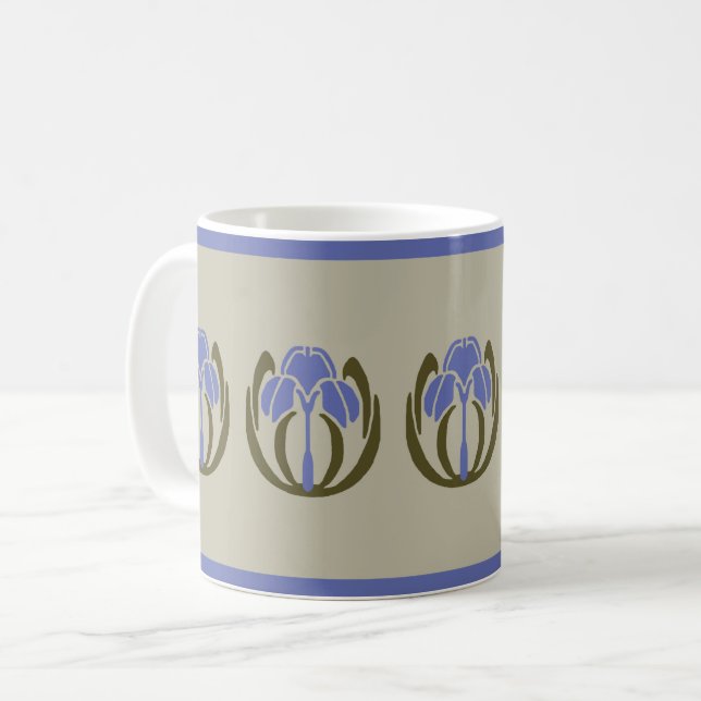 Caneca De Café Art Nouveau Iris Coffee Mug (Frente Esquerda)