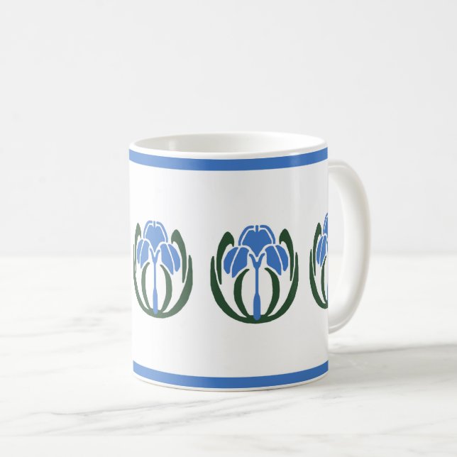 Caneca De Café Art Nouveau Iris Coffee Mug (Frente Esquerda)