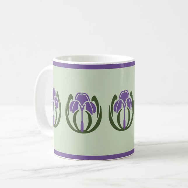 Caneca De Café Art Nouveau Iris Coffee Mug (Frente Esquerda)