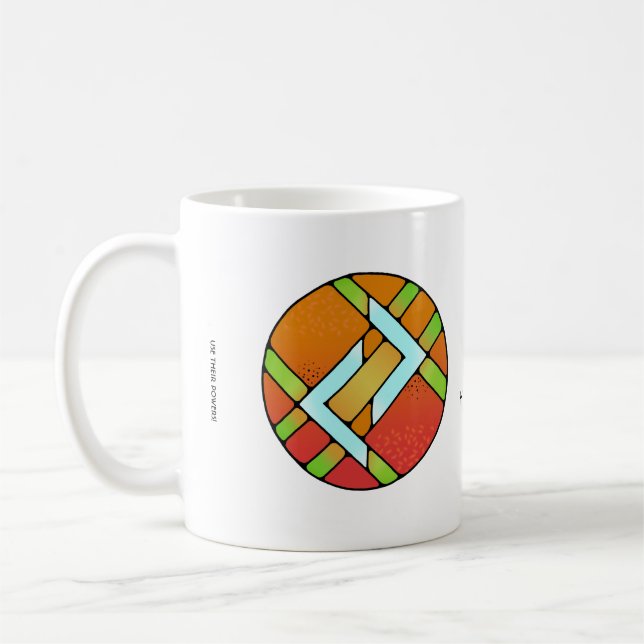 Caneca De Café Art Nouveau Jera Rune Mug. (Esquerda)