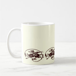 Caneca De Café Art Nouveau Magical Dragon Design