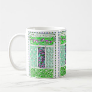 Caneca De Café Art nouveau papagaio-papagaio-macaco-selva