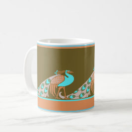 Caneca De Café Art Nouveau Peacocks Coffee Mug