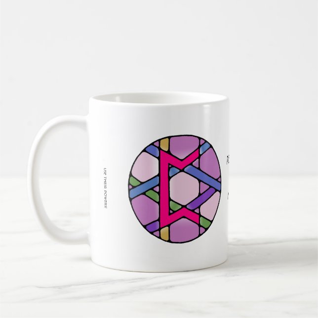 Caneca De Café Art Nouveau Perthro Rune Mug - KARMA! (Esquerda)