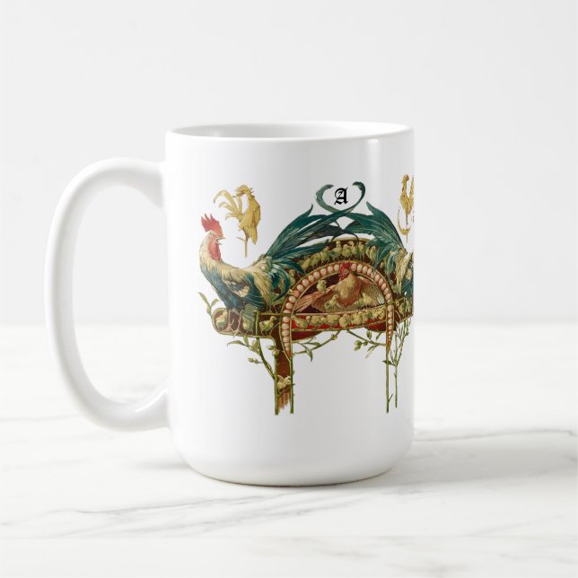 Caneca De Café Art Nouveau Roosters & Chickens (Esquerda)