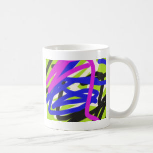 Caneca De Café arte abstracta 4834 colorida