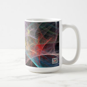 Caneca De Café Arte Abstrata Arco-Íris Gelo