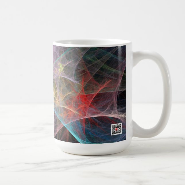Caneca De Café Arte Abstrata Arco-Íris Gelo (Direita)