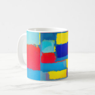 Caneca De Café Arte abstrata "Cobalt Carnival"